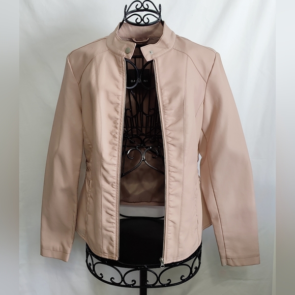 Baccini - Faux Leather Jacket - Light Pink - Size Medium - NWT - Picture 5 of 12